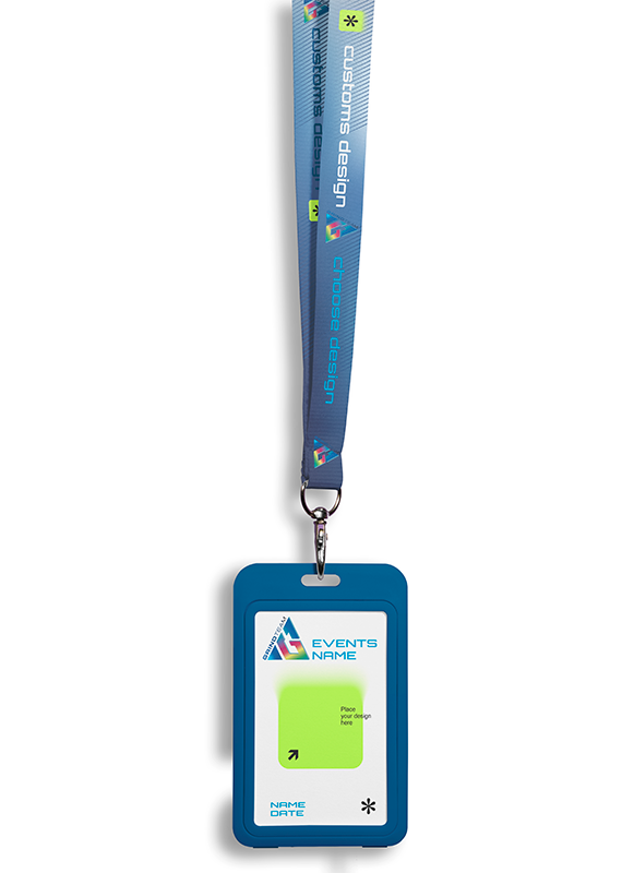 cordon site avec badge blanc